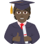 Эмодзи 🧑🏿‍🎓 JoyPixels