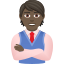 Эмодзи 🧑🏿‍💼 JoyPixels