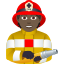 Эмодзи 🧑🏿‍🚒 JoyPixels