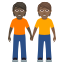 Эмодзи 🧑🏿‍🤝‍🧑🏾 JoyPixels