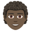 Эмодзи 🧑🏿‍🦱 JoyPixels