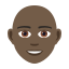 Эмодзи 🧑🏿‍🦲 JoyPixels
