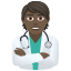 Эмодзи 🧑🏿‍⚕️ JoyPixels