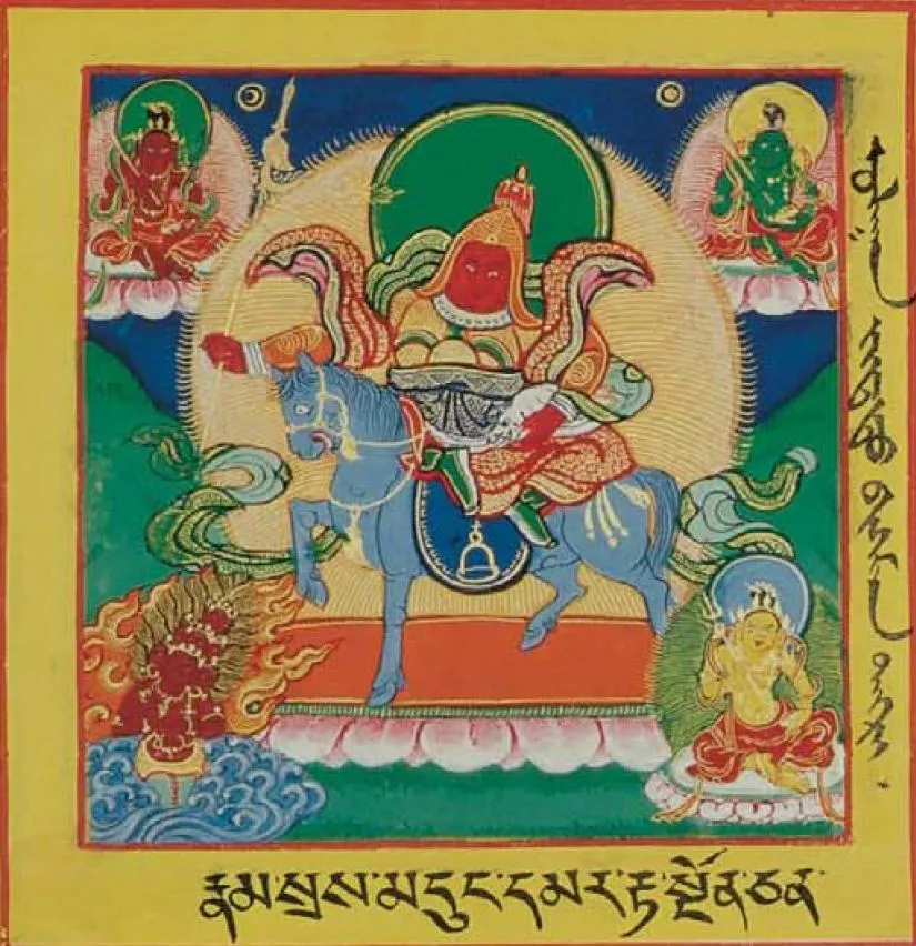 红矛青马多闻子（骑马财宝天王）