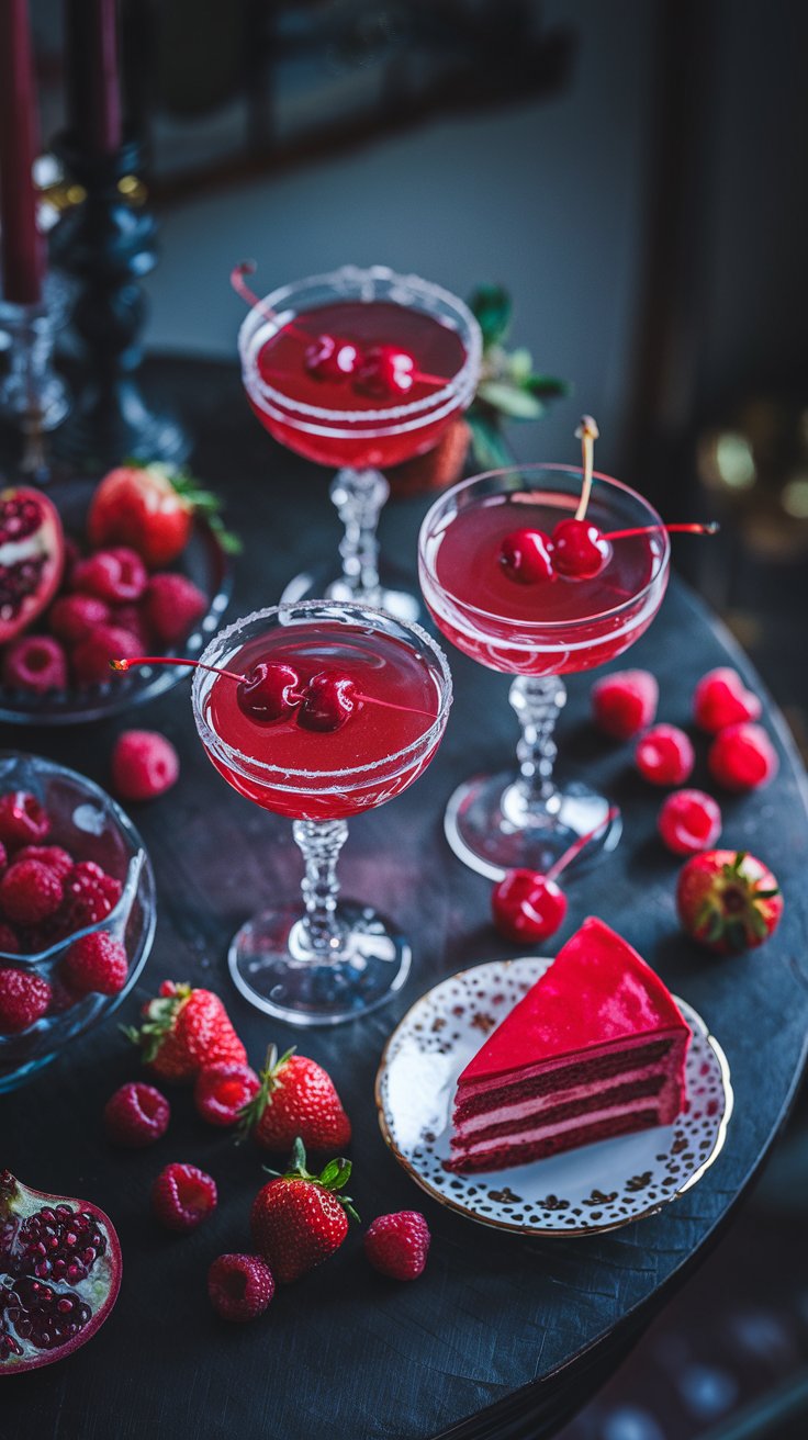 red food and drinks still life would be inserted here