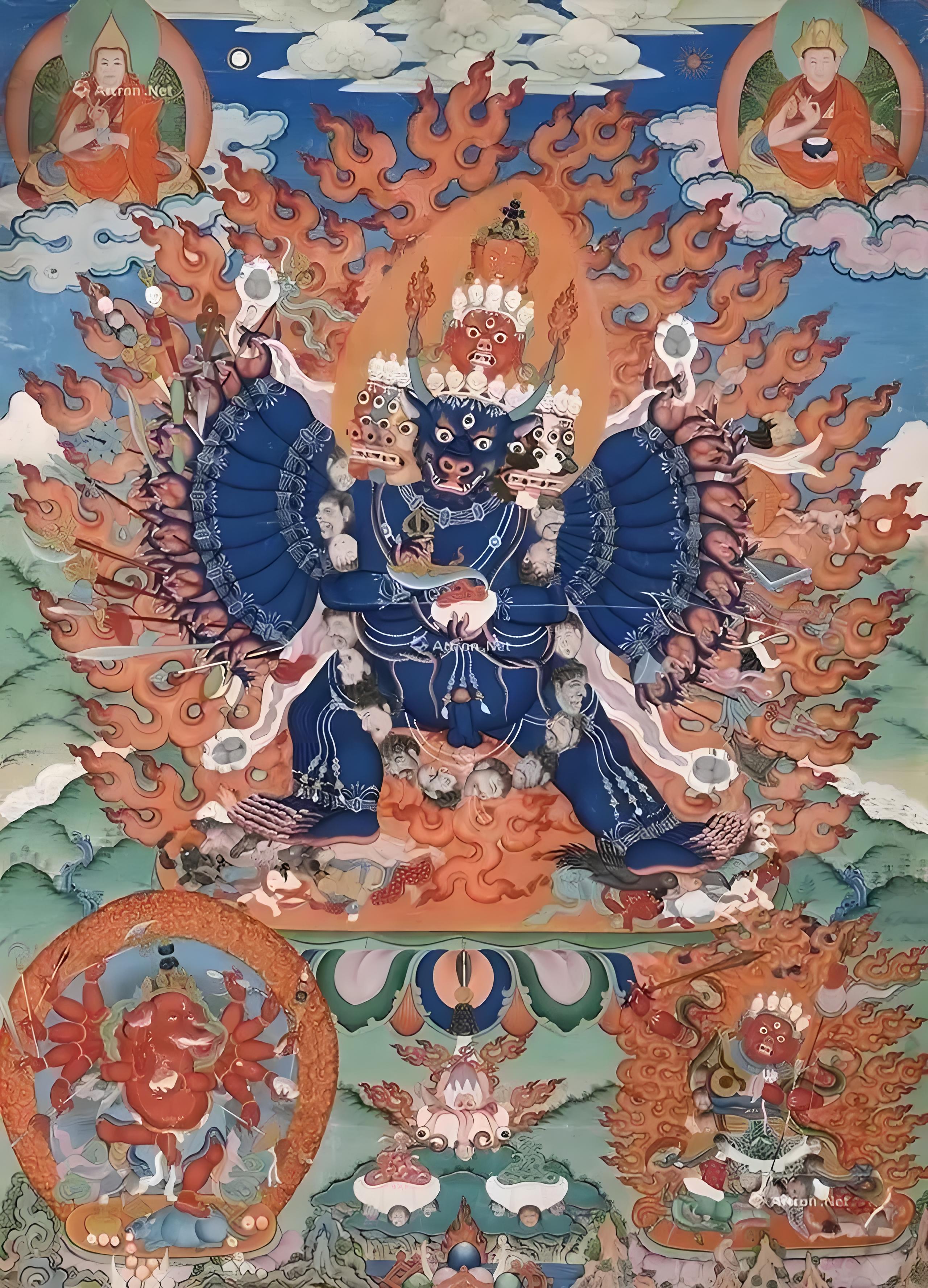 ▲18世纪 大威德金刚唐卡