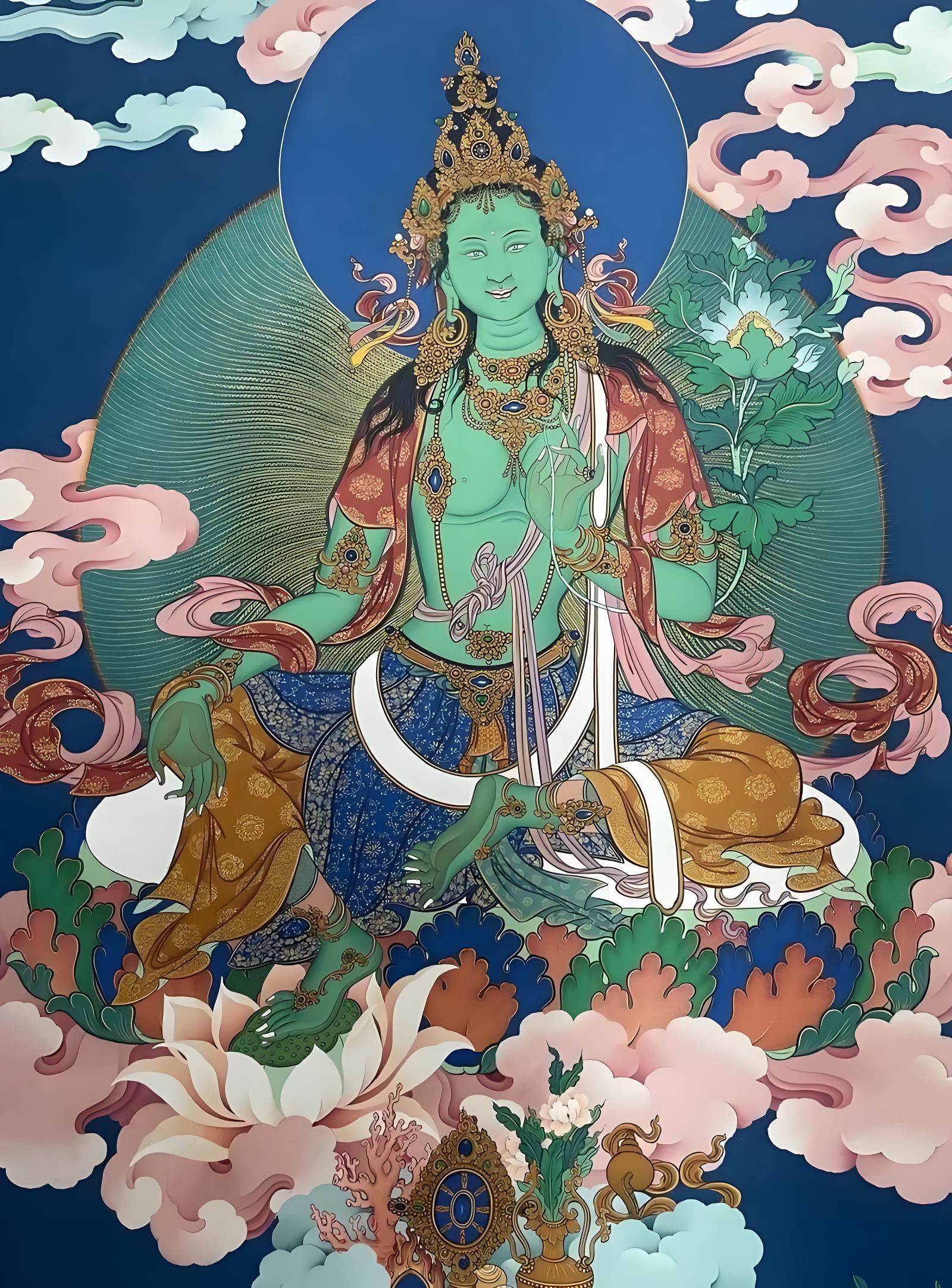 Amoghasiddhi's Consort: green tara