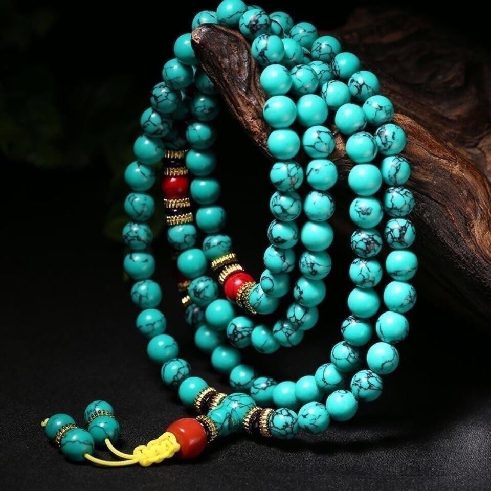 Buddhist Prayer Beads | Turquoise Necklace