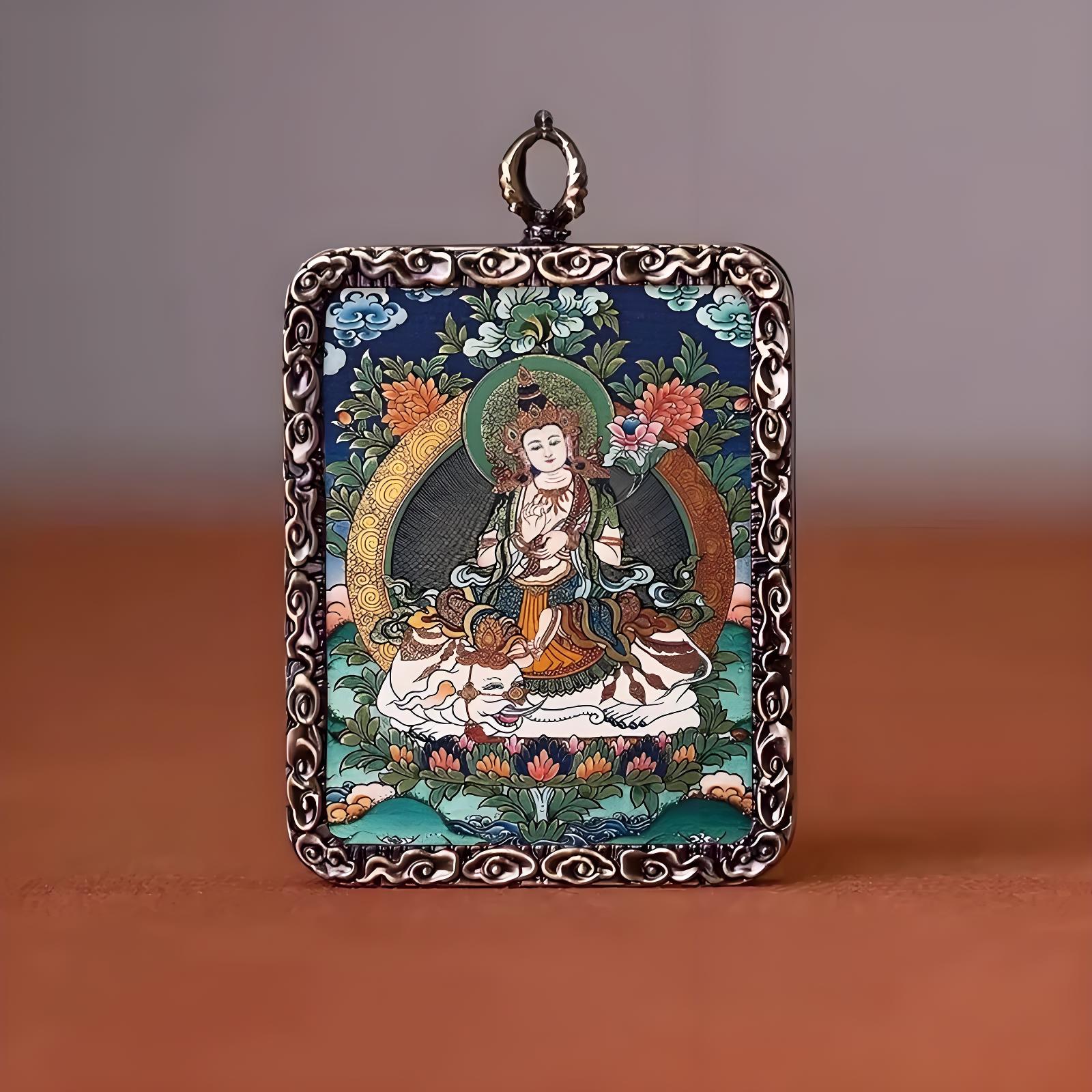 Hand-Painted Samantabhadra Thangka | Rare Tibetan Buddhist Art
