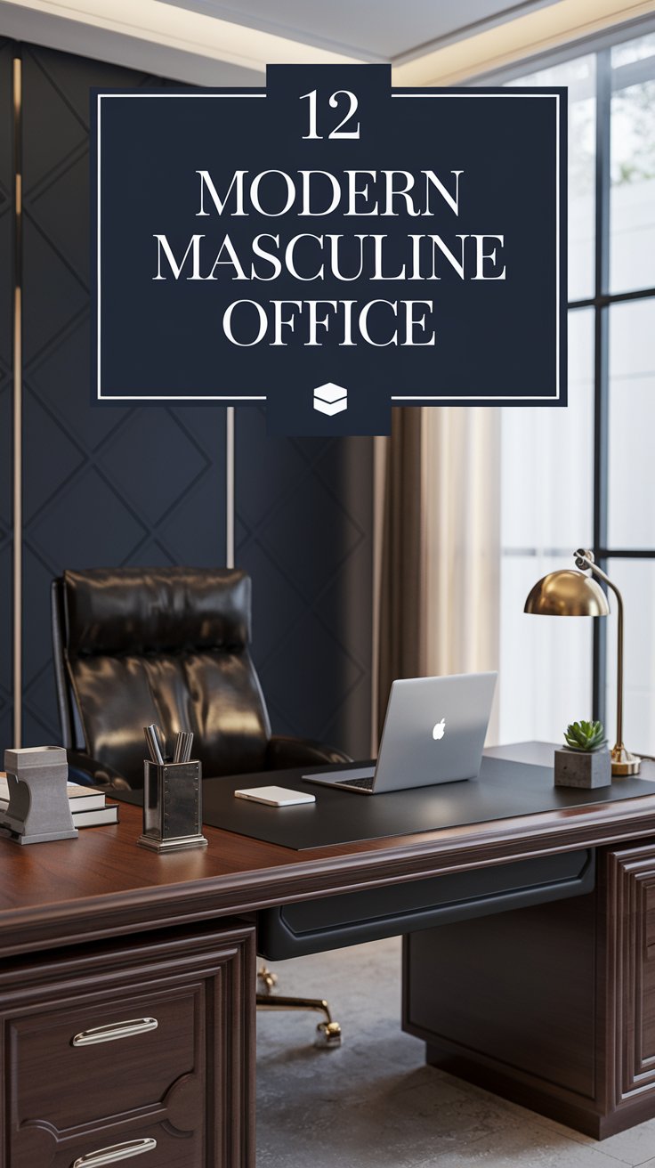 12 Modern Masculine Office Ideas That'll Make You Want to Work Overtime!