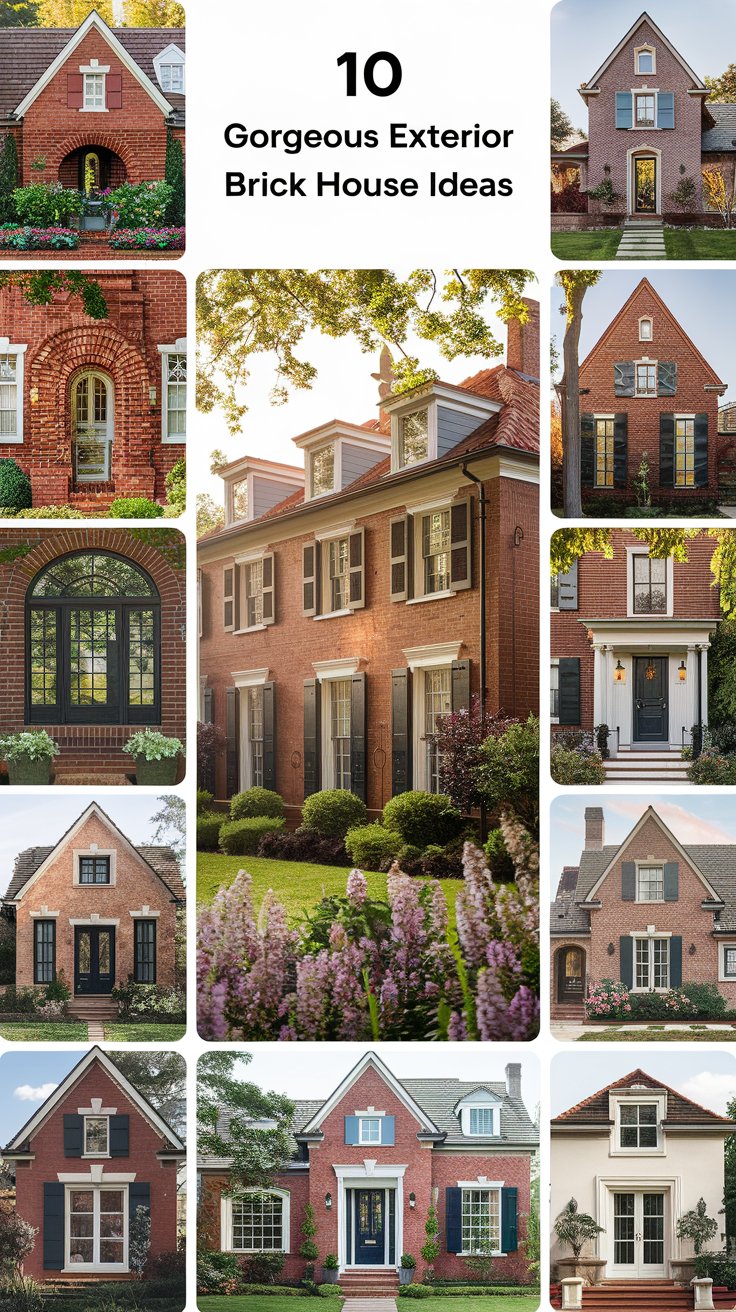 10 Gorgeous Exterior Brick House Ideas That'll Make Your Neighbors Green with Envy!