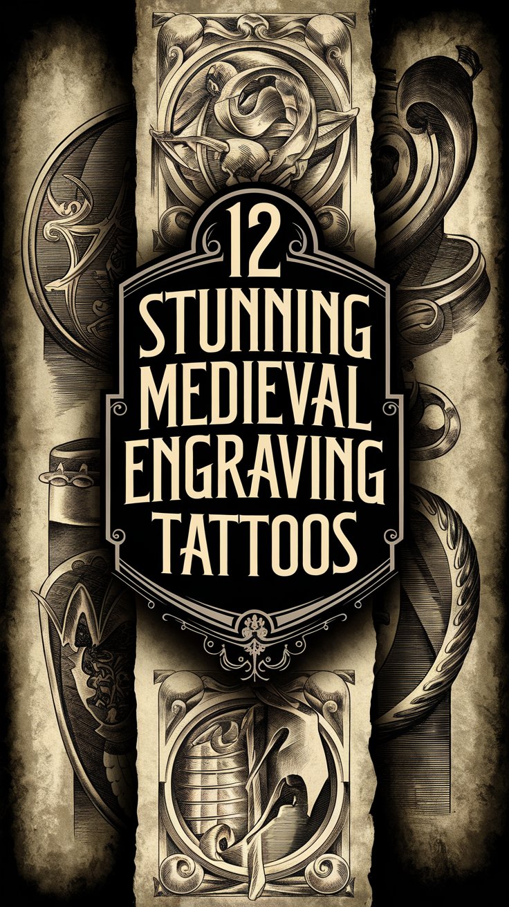 12 Stunning Medieval Engraving Tattoos That Will Make You Ditch Your Old Ink!