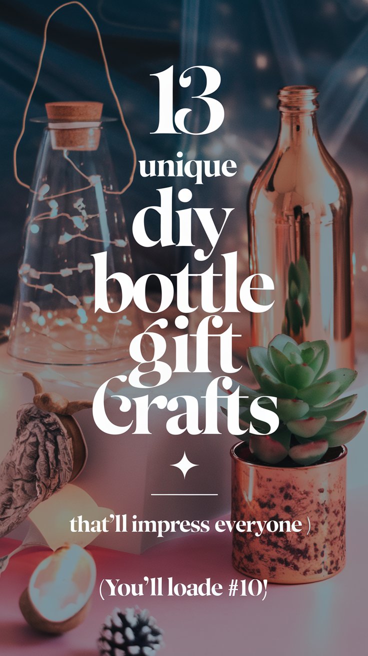 13 Unique DIY Bottle Gift Crafts That'll Impress Everyone (You'll Love #10!)