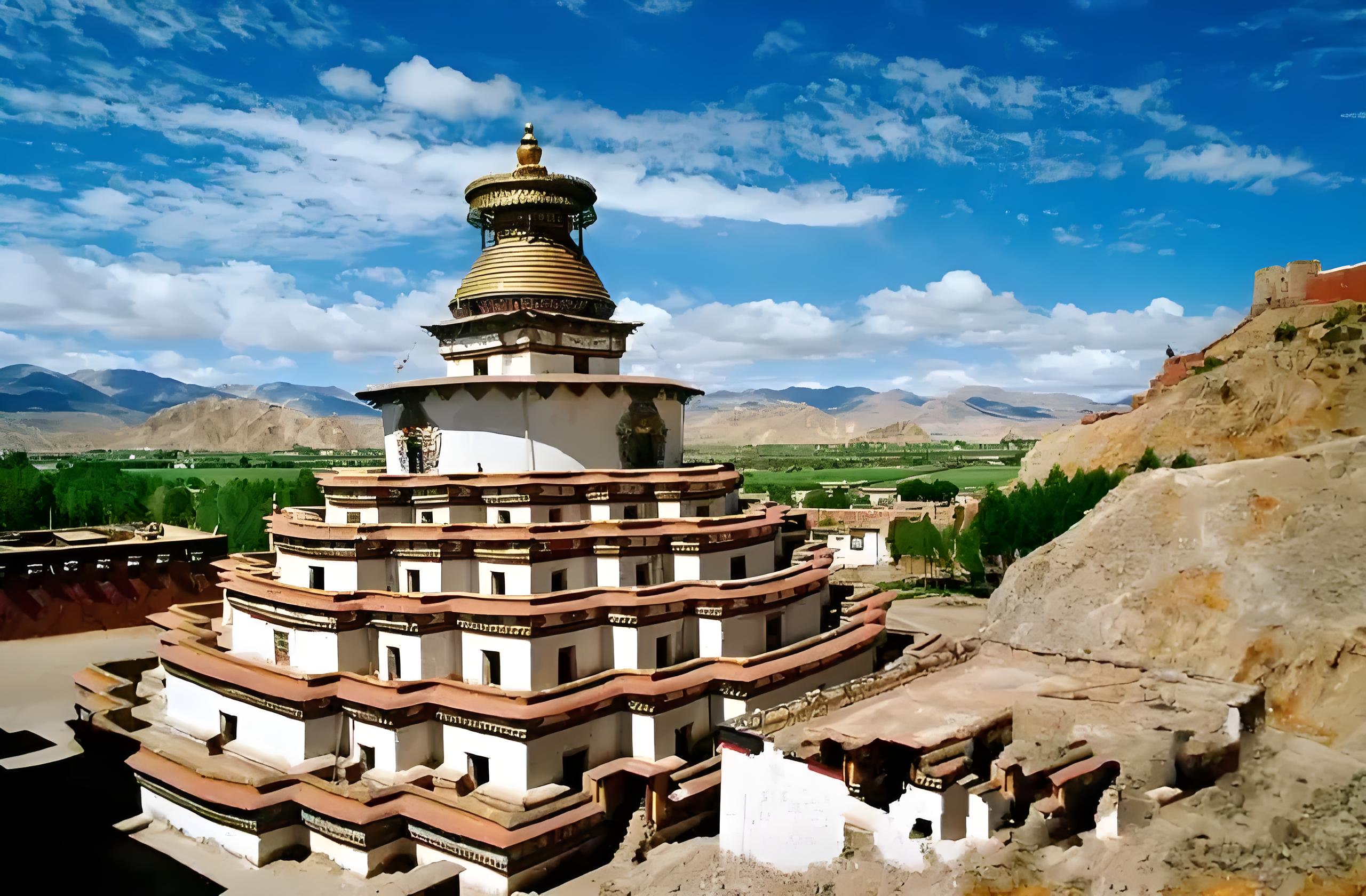 Gyantse Kumbum of Pelkor Chode Monastery in Tibet