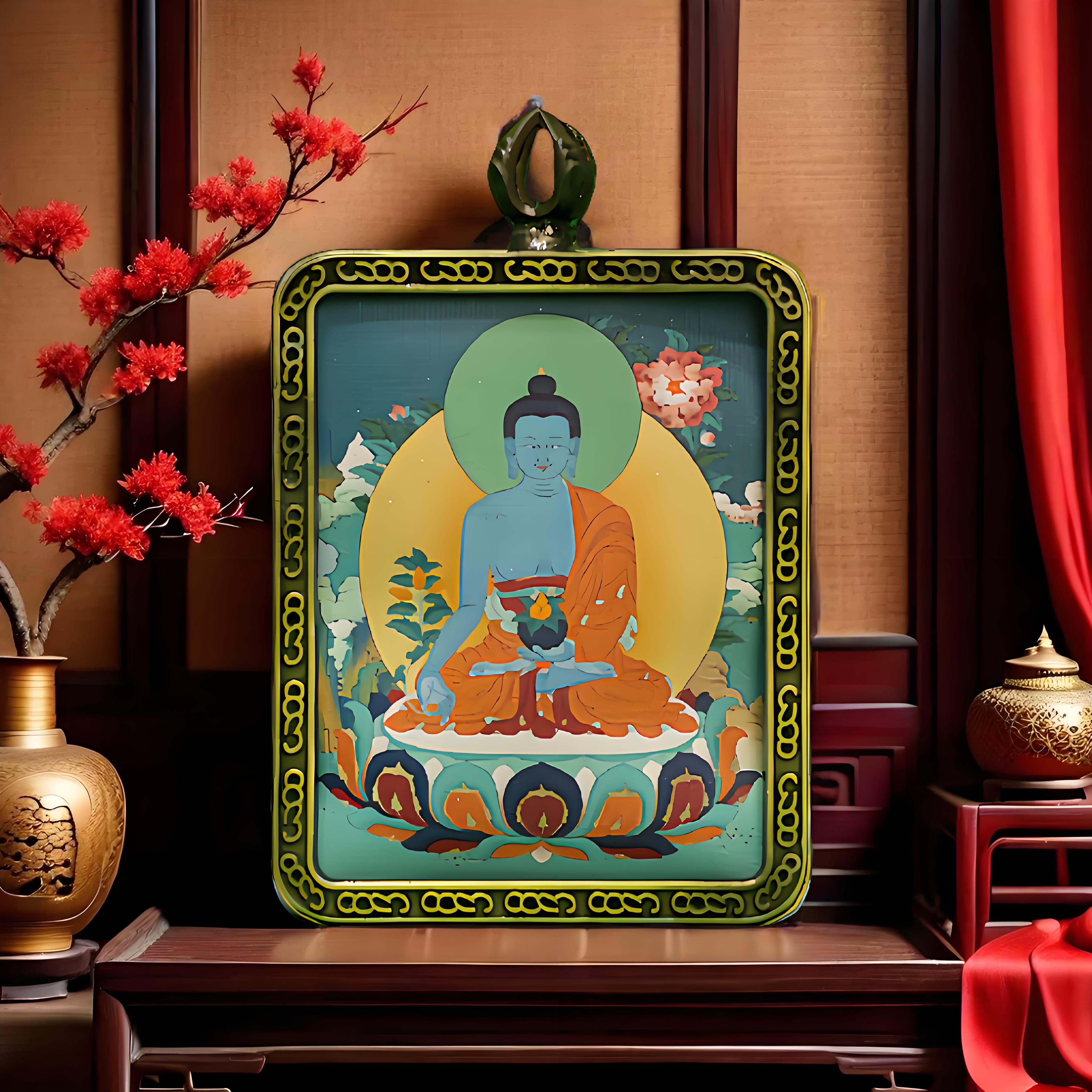 Medicine Buddha Thangka | Tibetan Thangka