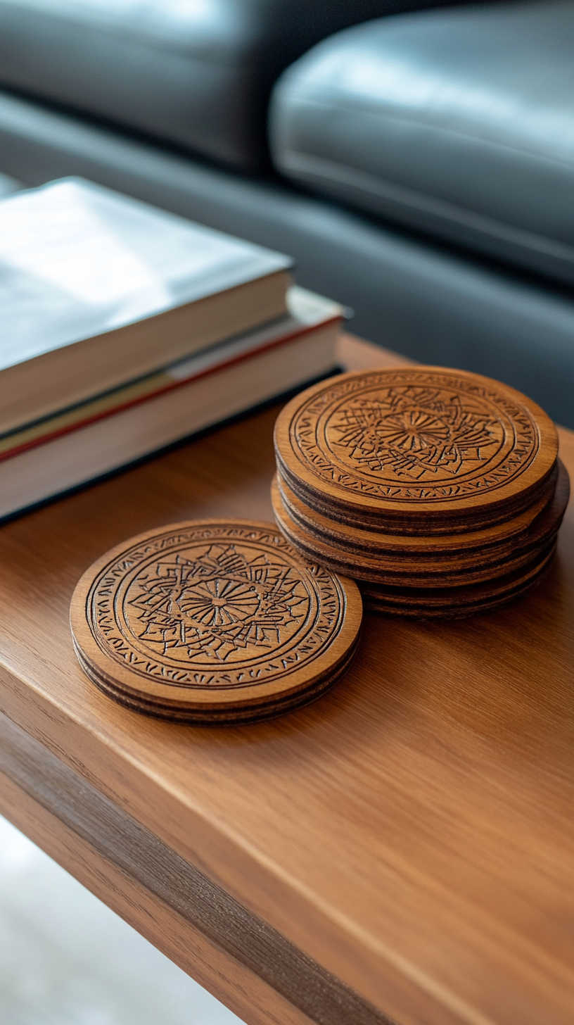 Log Slice Coasters