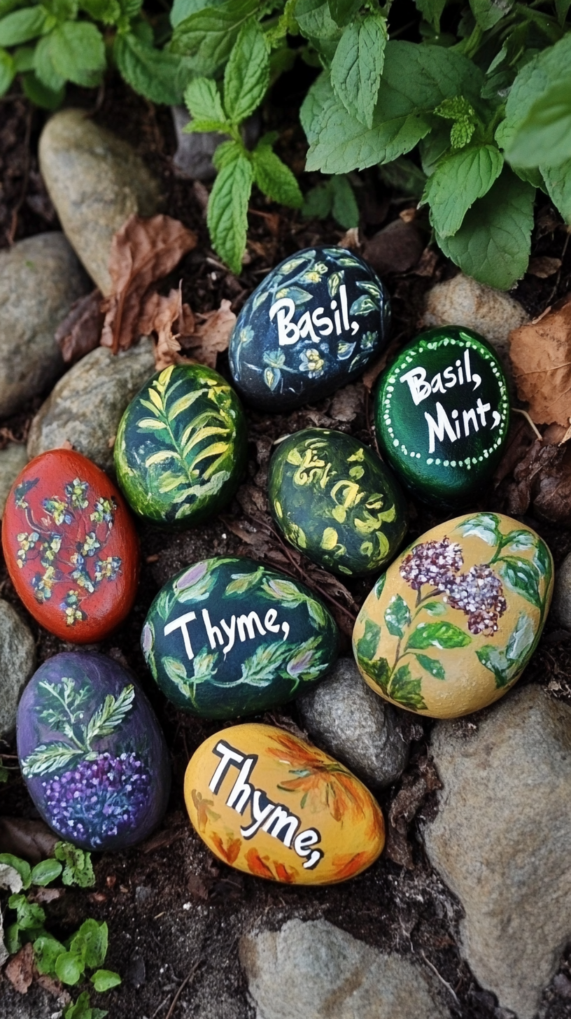 Painted Rock Garden Markers
