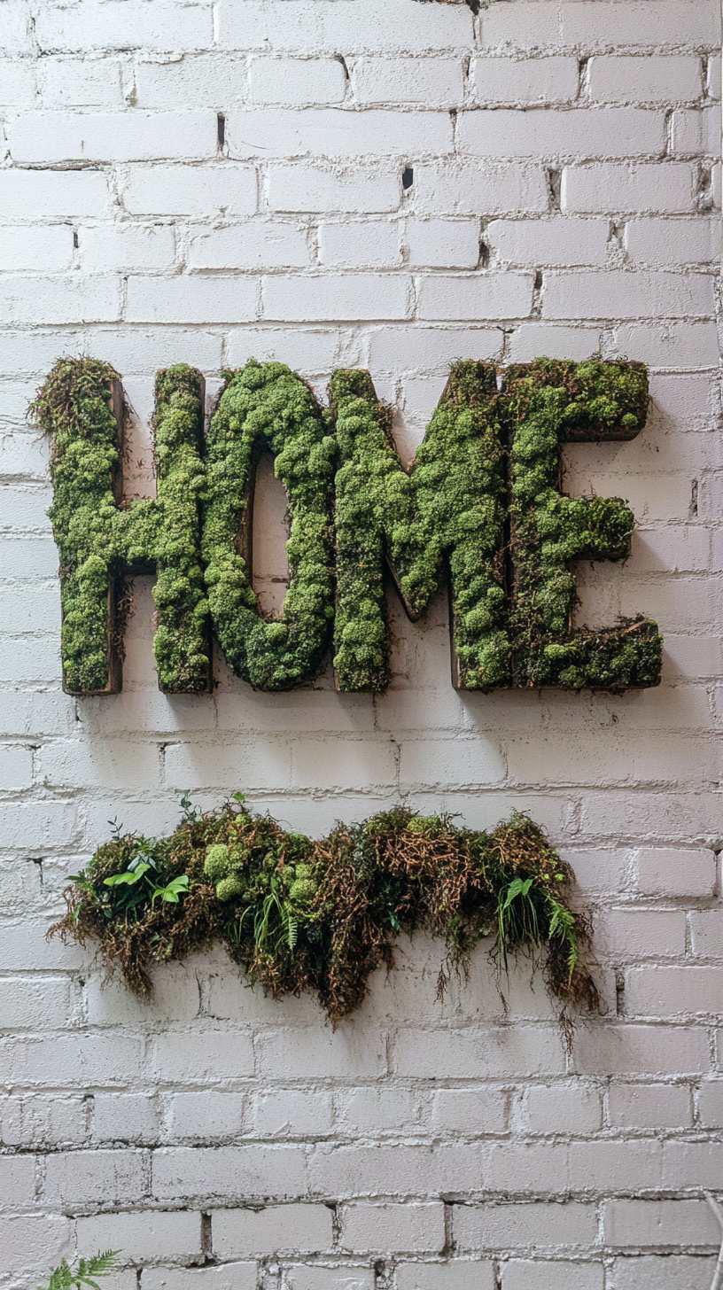 Moss-Covered Letters