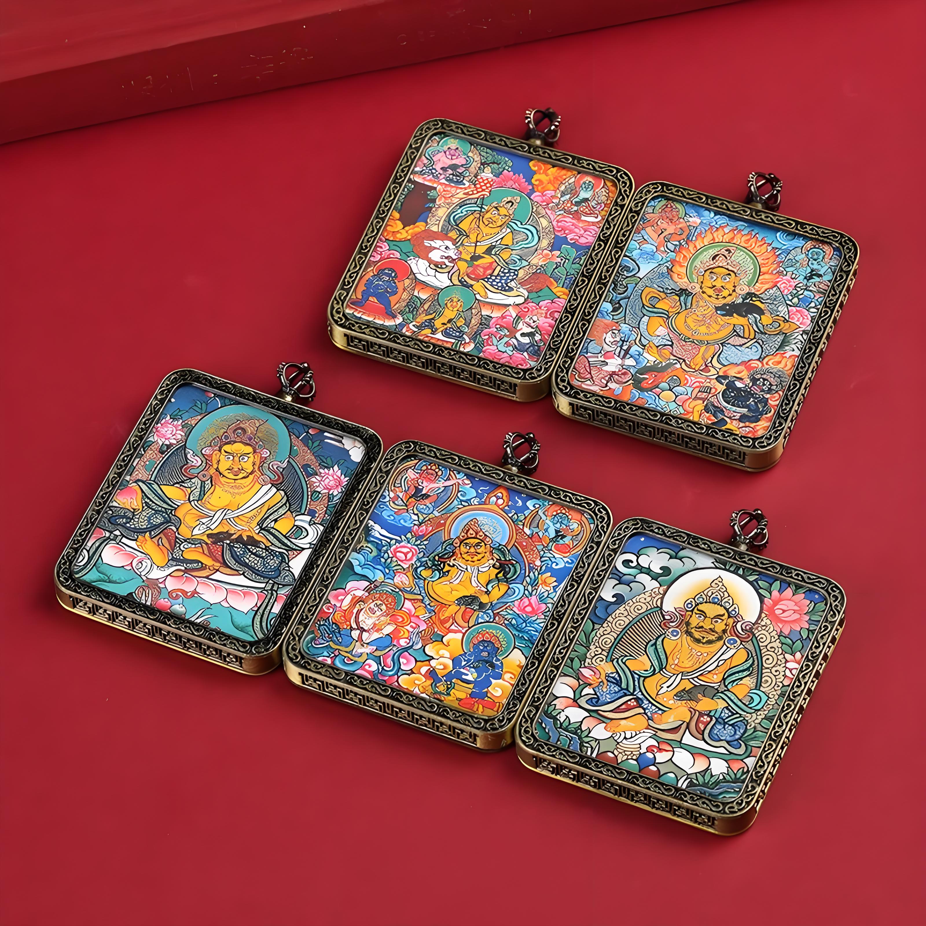 Yellow God of Wealth (Jambhala) Thangka | Tibetan Thangka