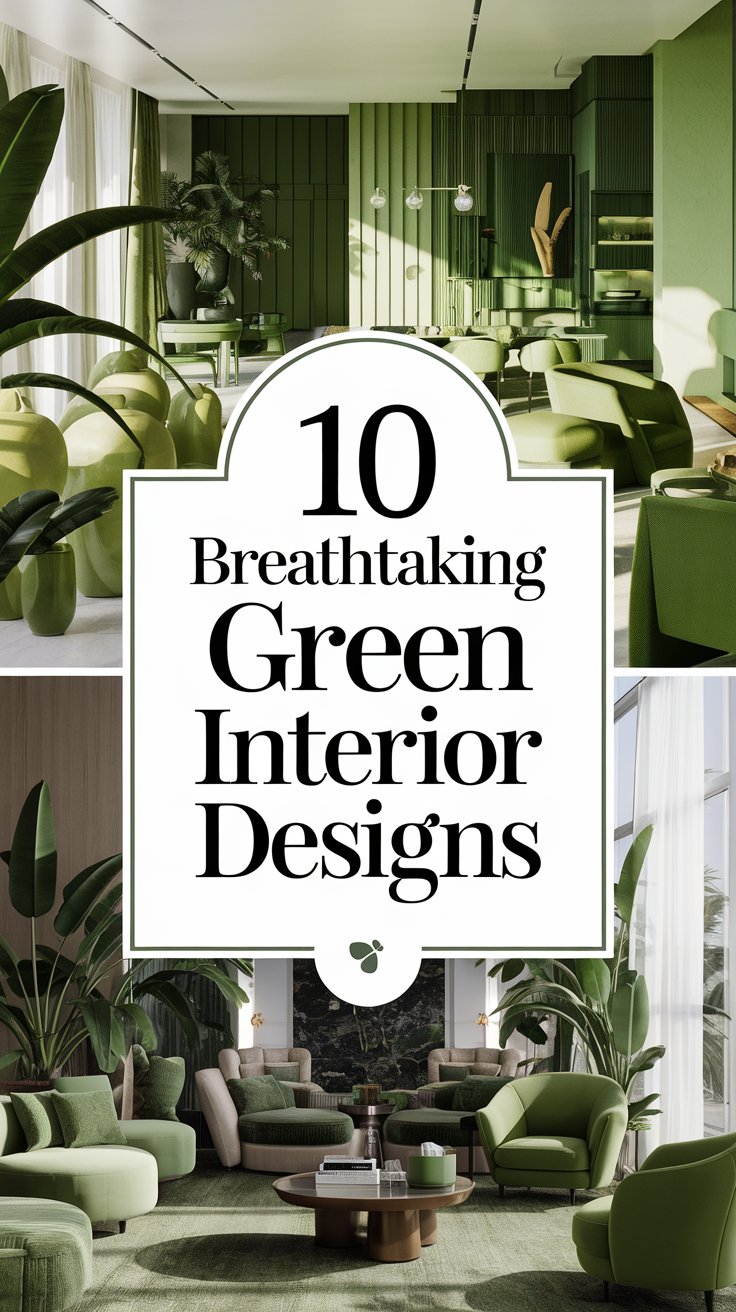10 Breathtaking Green Interior Design Ideas to Create a Serene Sanctuary (Don't Miss #4!)