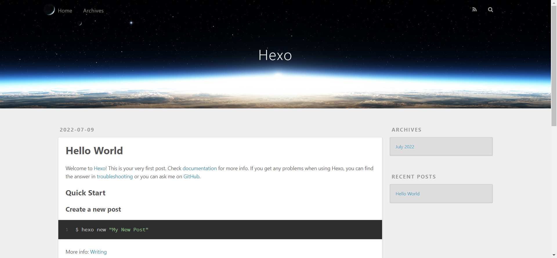 Hexo+github个人博客搭建