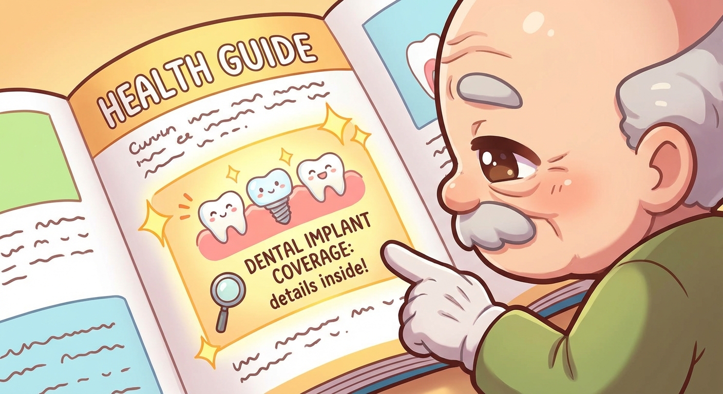 어르신이 치과 임플란트 건강보험 지원 내용에 대해 상담받는 모습