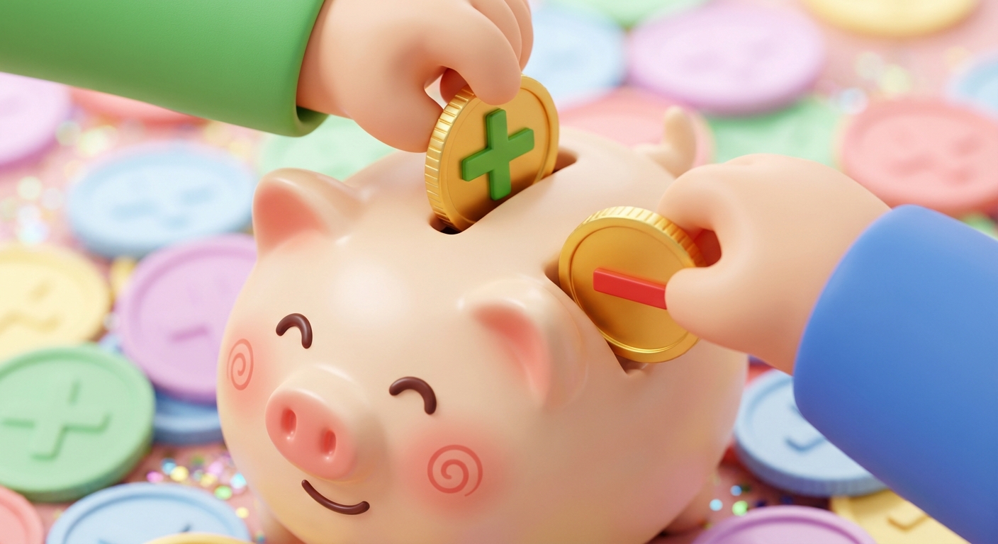 환급금에서 체납 보험료가 공제되는 것을 상징하는 이미지