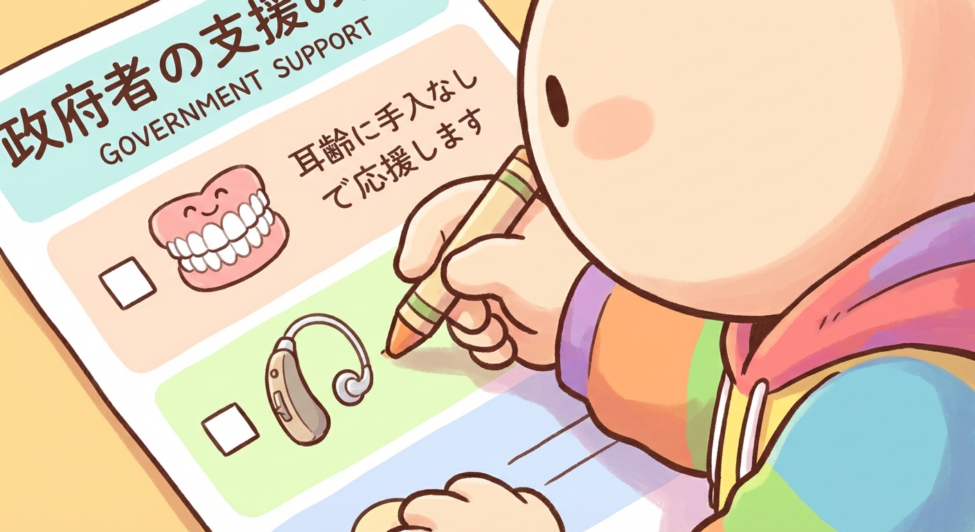 보청기 지원 신청서를 작성하는 손 클로즈업