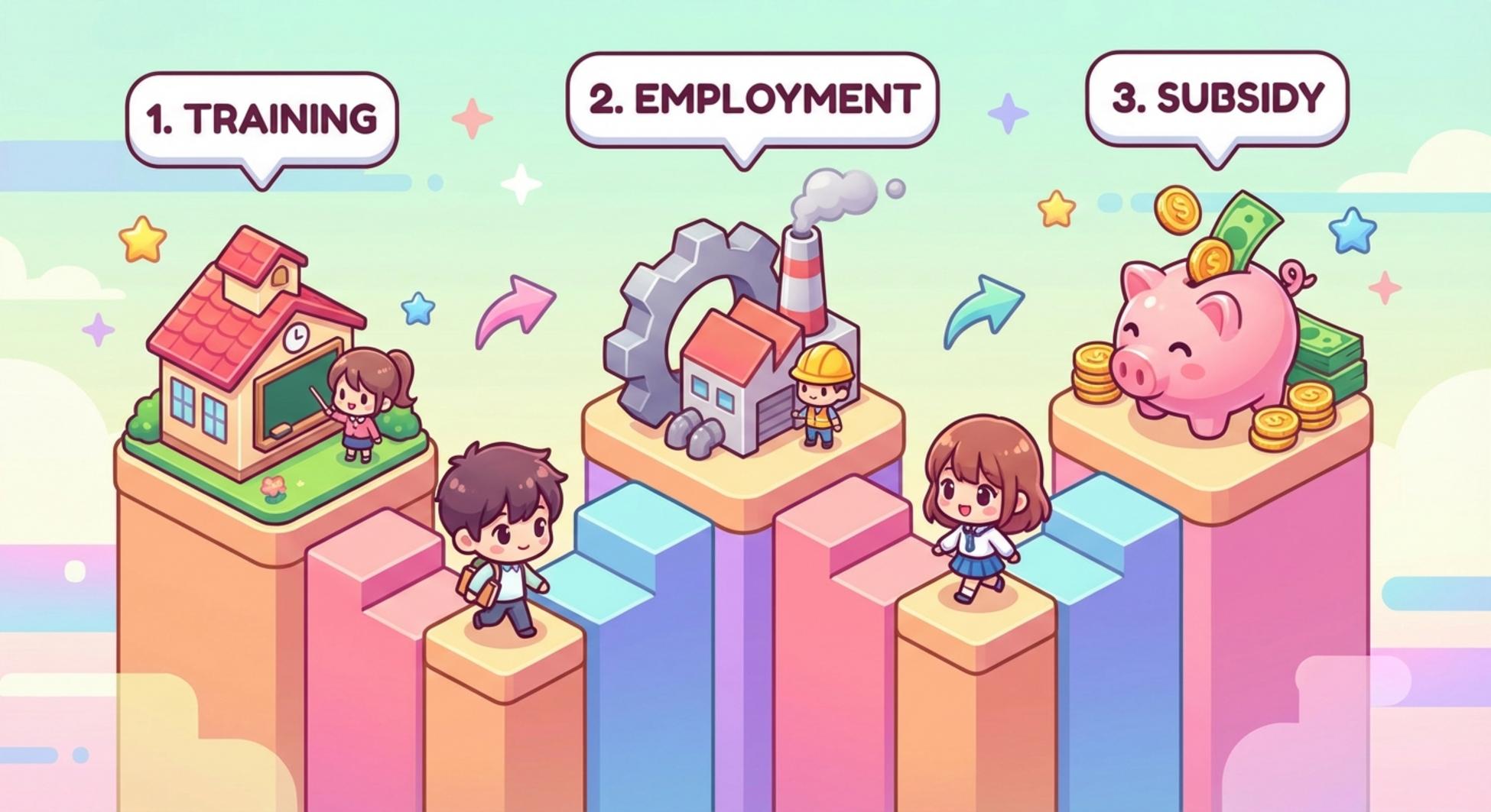 중장년 재취업 지원 프로그램 요약 인포그래픽