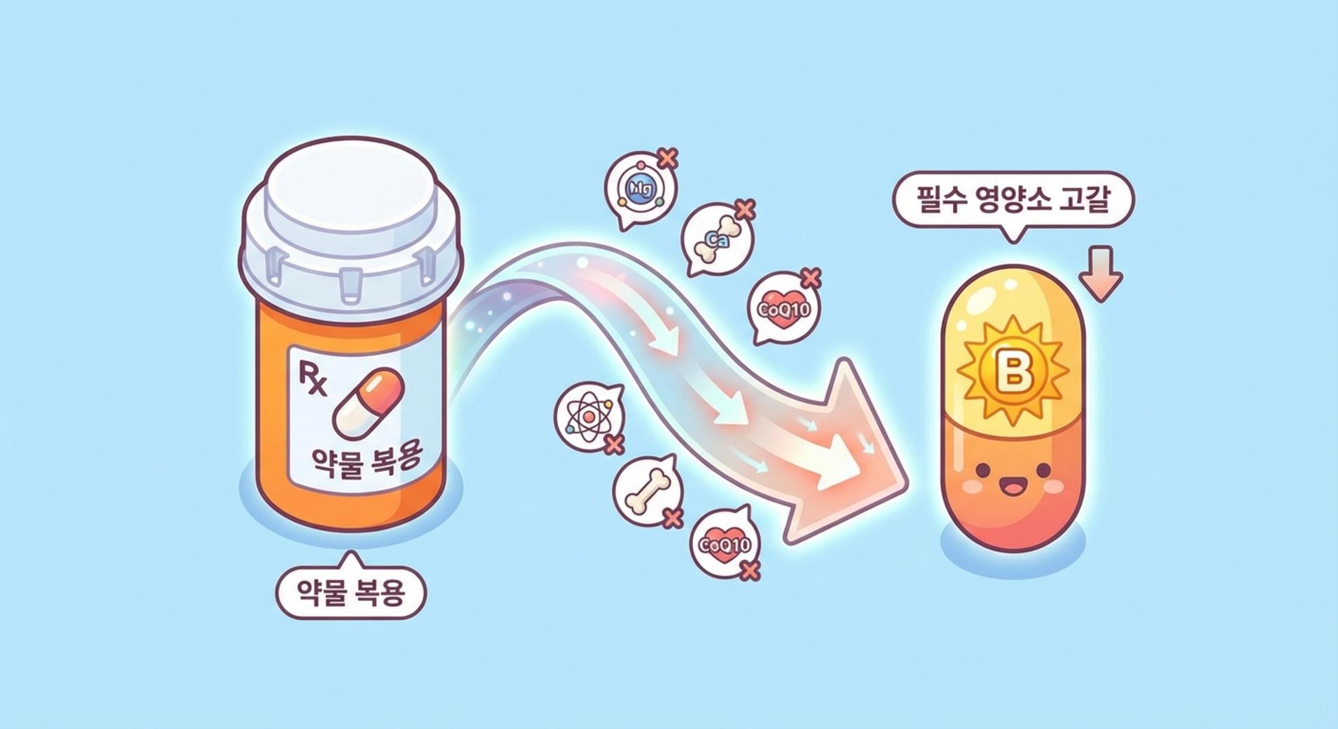 50대 건강 관리를 위한 드럭머거 개념 인포그래픽