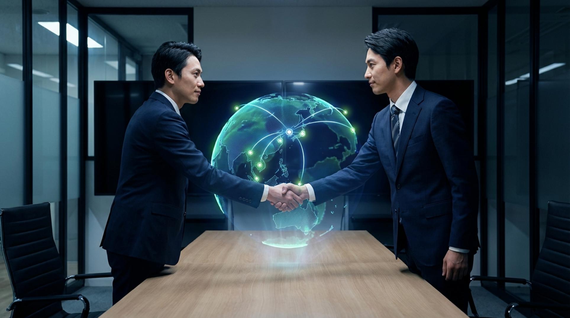 엔씨소프트의 글로벌 M&A 전략을 시각화한 지도 이미지