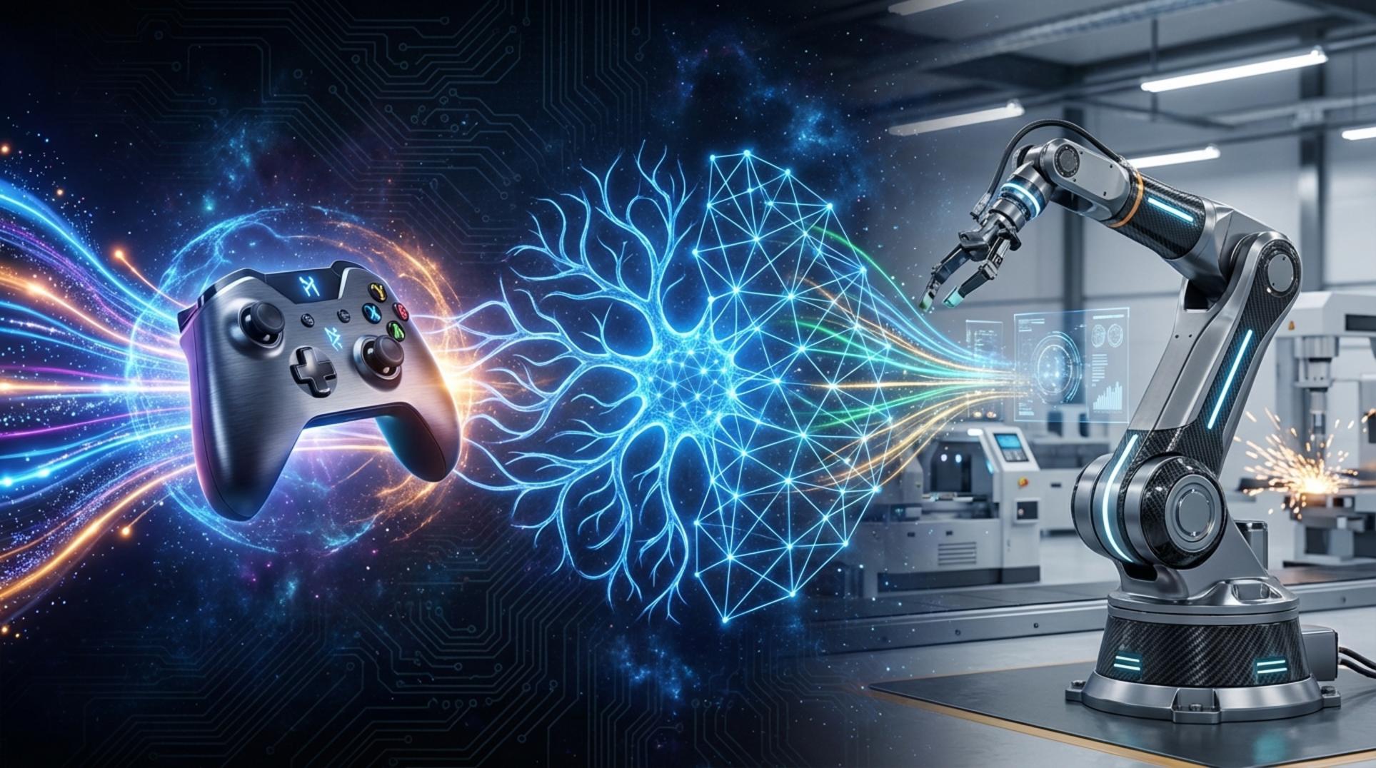 엔씨소프트 AI의 산업 AI 분야 진출을 상징하는 이미지