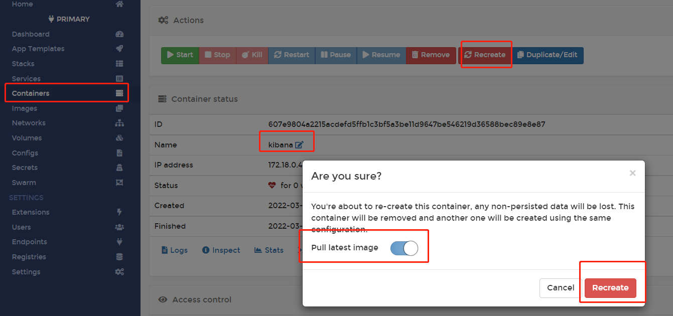 Updating docker containers it 