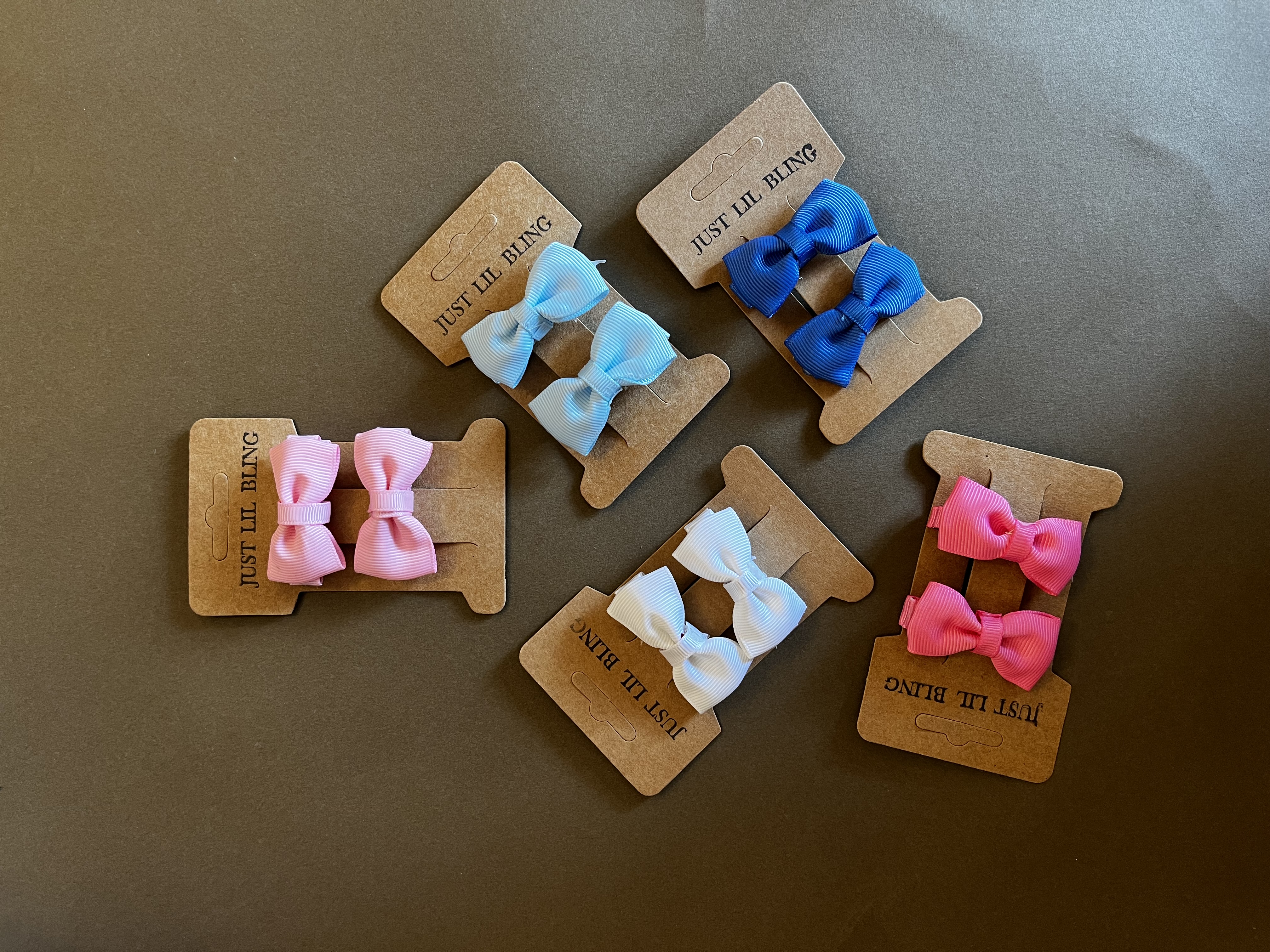 Fabric Bow Hair Clips