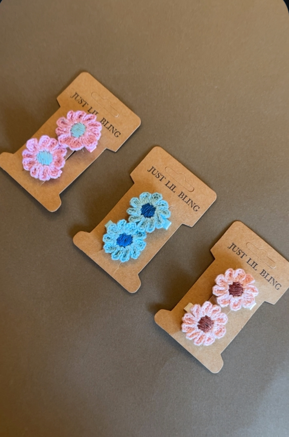 Mini Crochet Hair Clips (Set of 2)