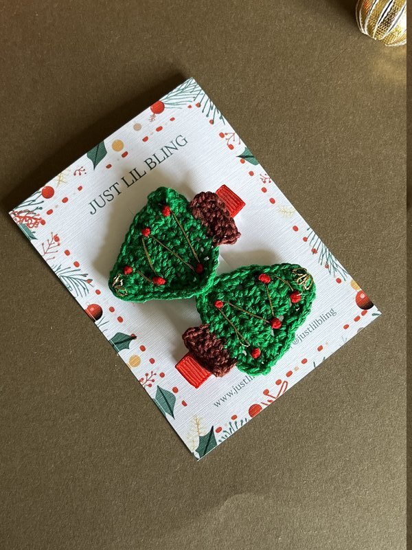 Christmas Tree Aligator Clip (Pair)