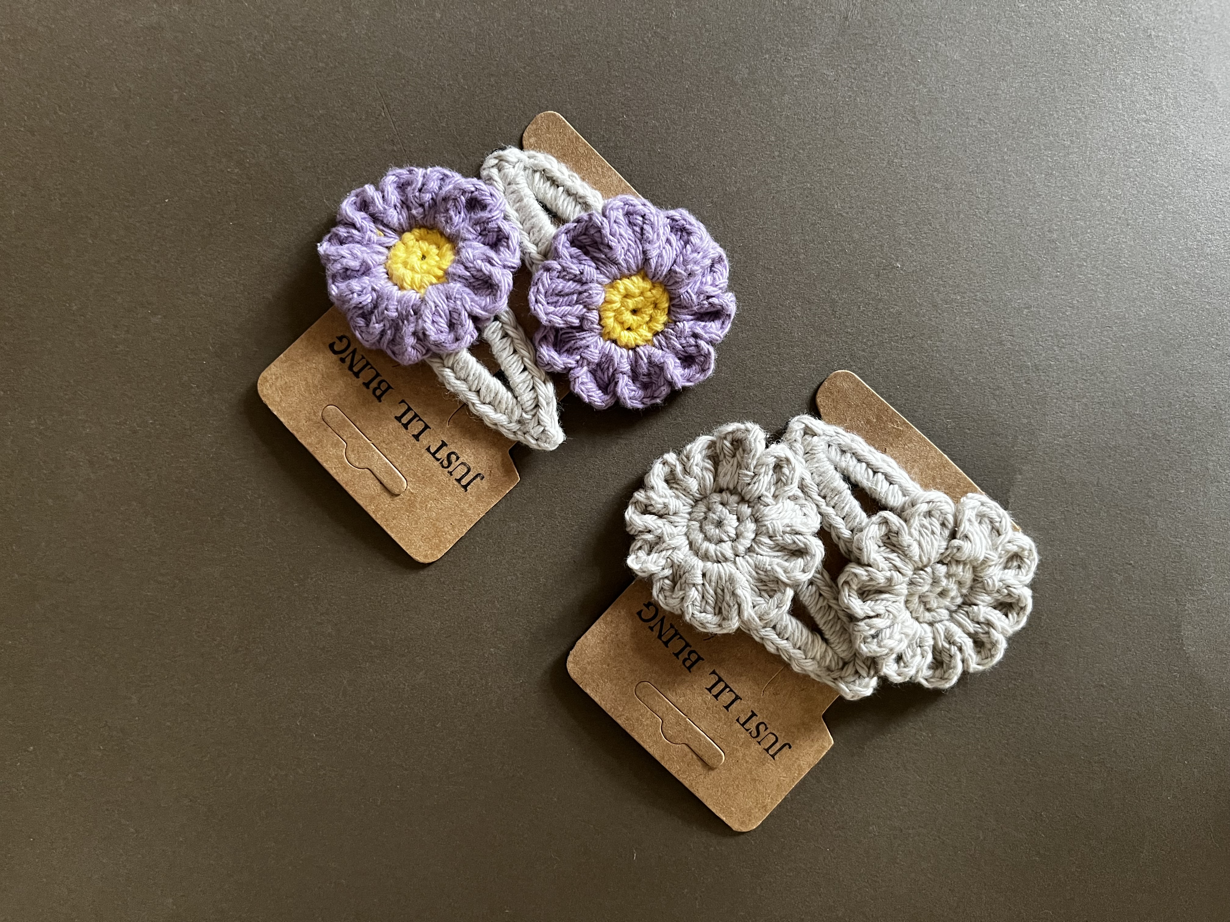 Jumbo Size Floral Snap Clips (Pair)