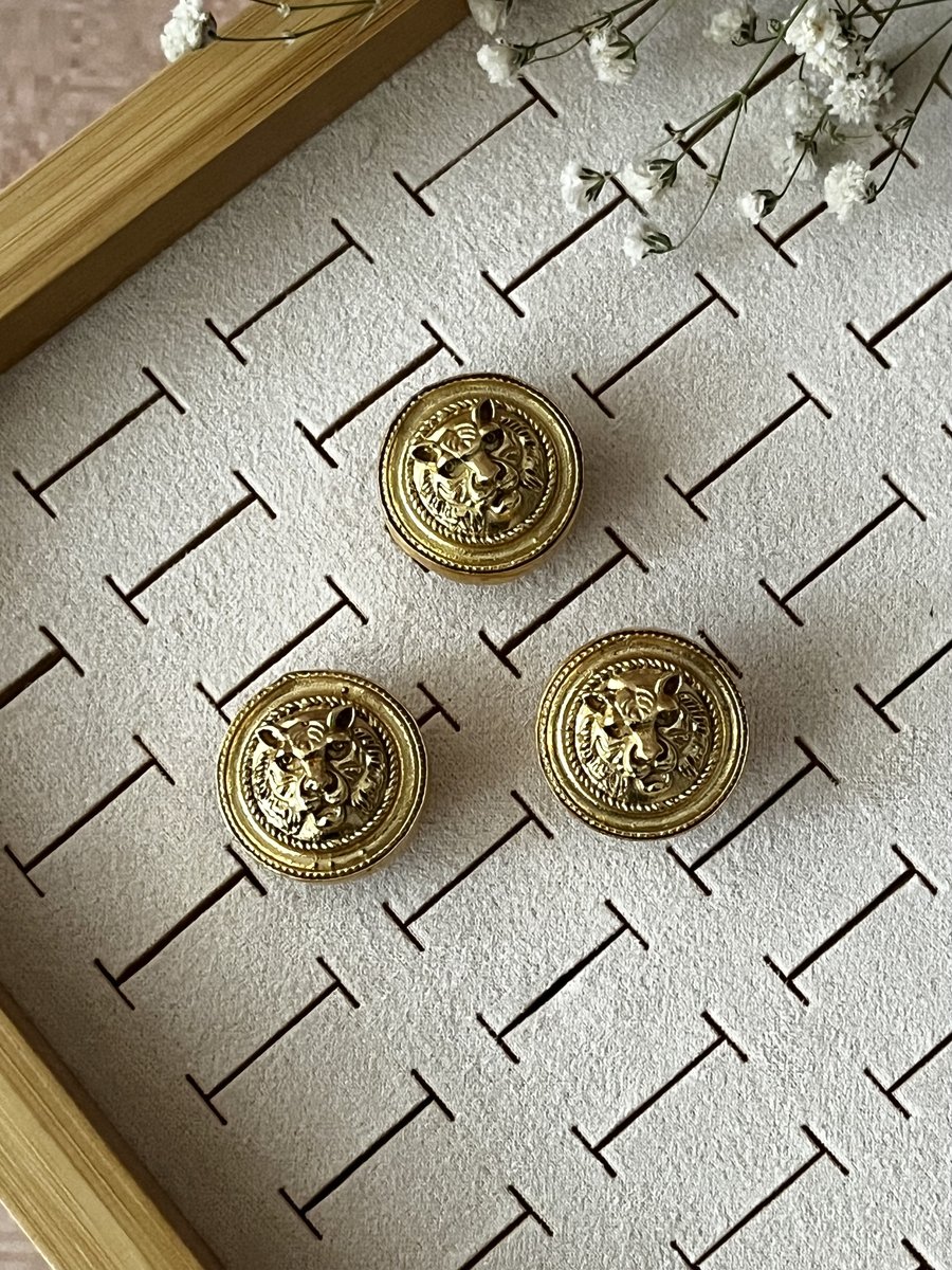 Bold Lion Earrings and Ring Combo