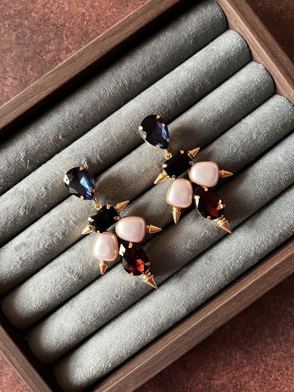 Midnight Ruby Earrings