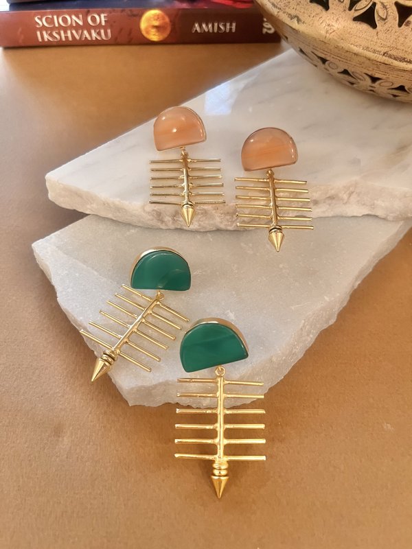 Emerald Long Earrings