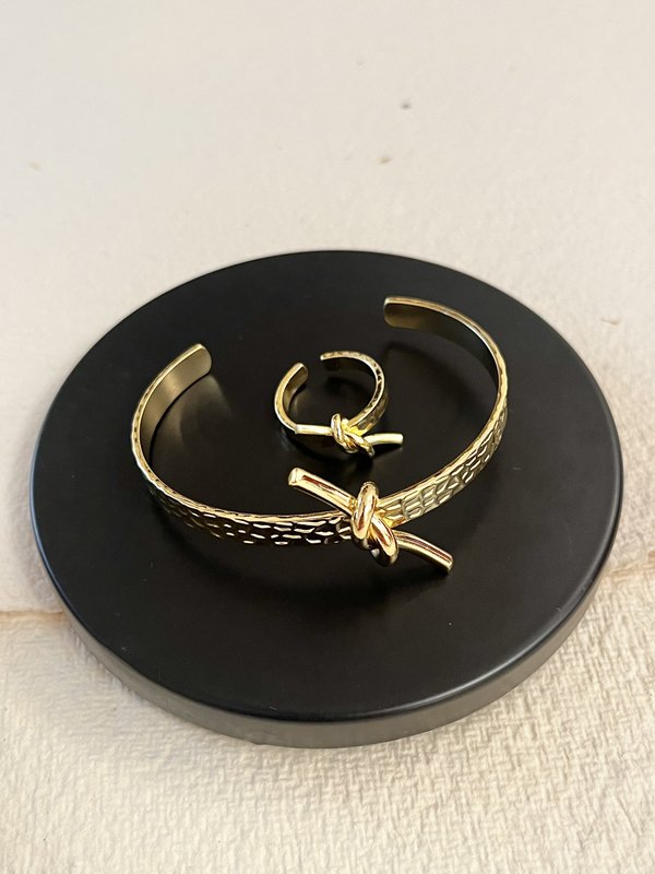 Knot Bracelet & Ring Combo