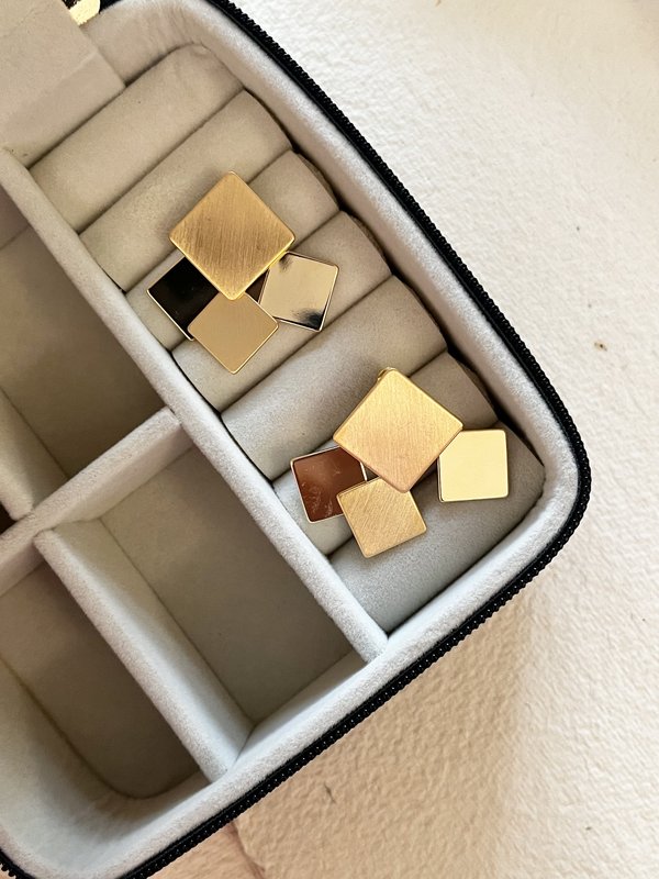 Multiple Square Tassel Earrings