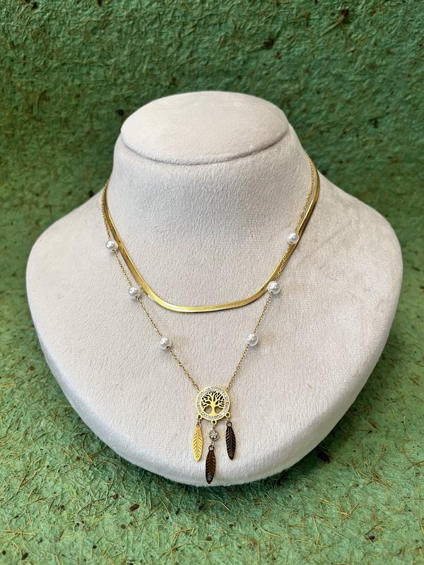 Tree of Life Double Layer Necklace