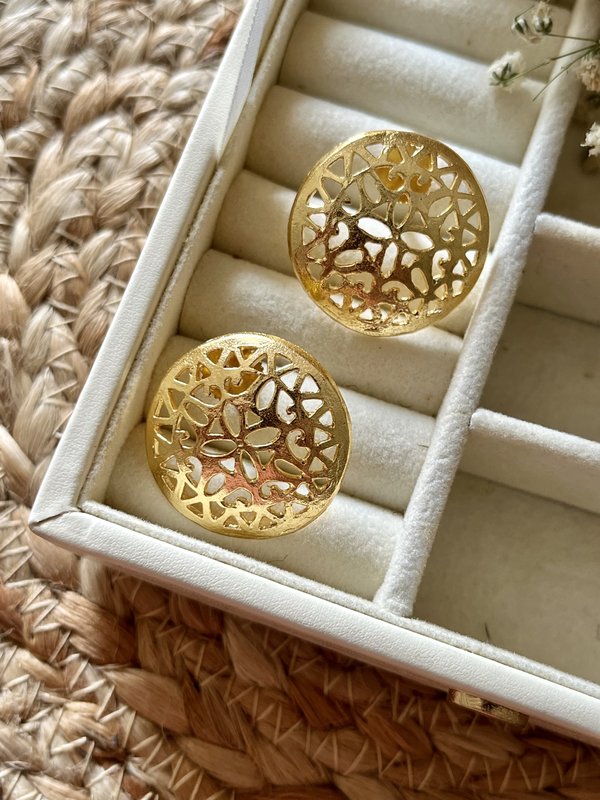Gold Filigree Studs