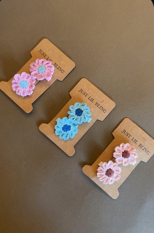 Mini Crochet Hair Clips (Set of 2)