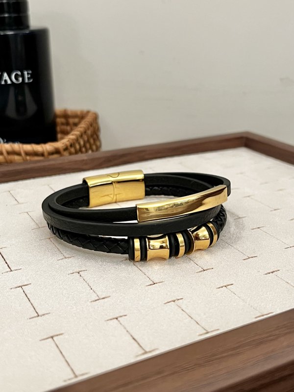 Triple Layer Black Bracelet