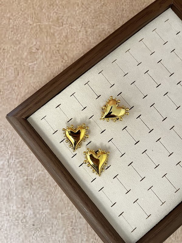 Glossy Heart Set (Earring + Ring Combo)