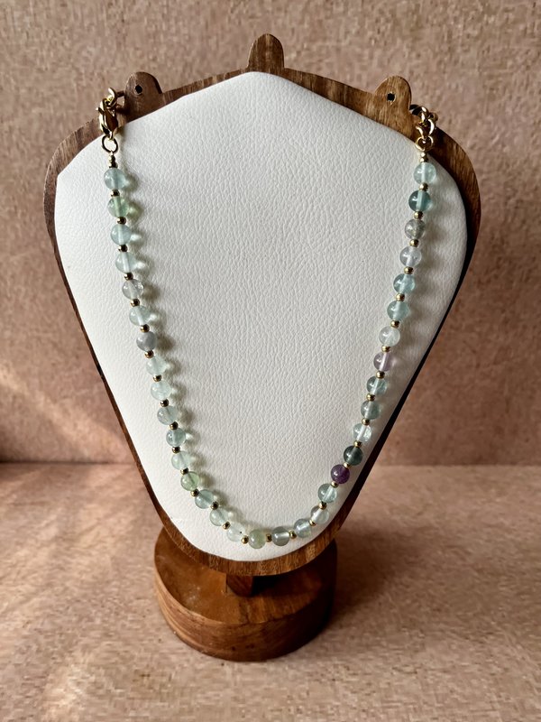 Natural Stones with Stainless Steel Chain Necklace