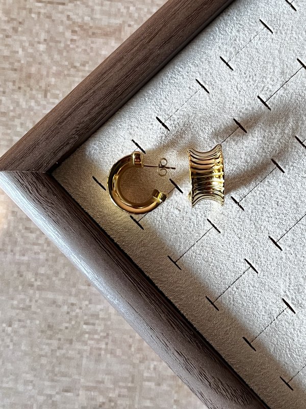 Twisted C-shape Earrings