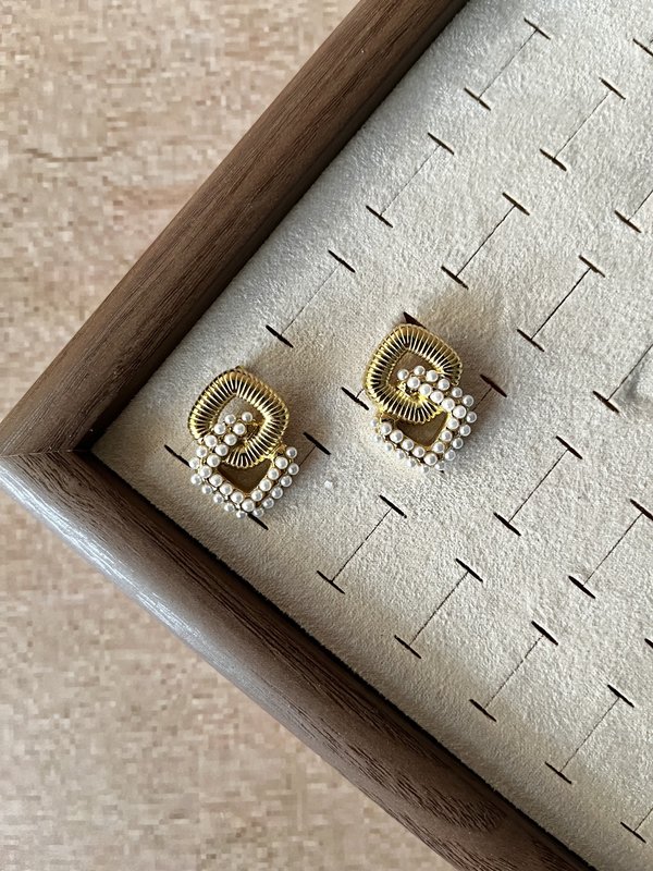 Geometric Square Earrings